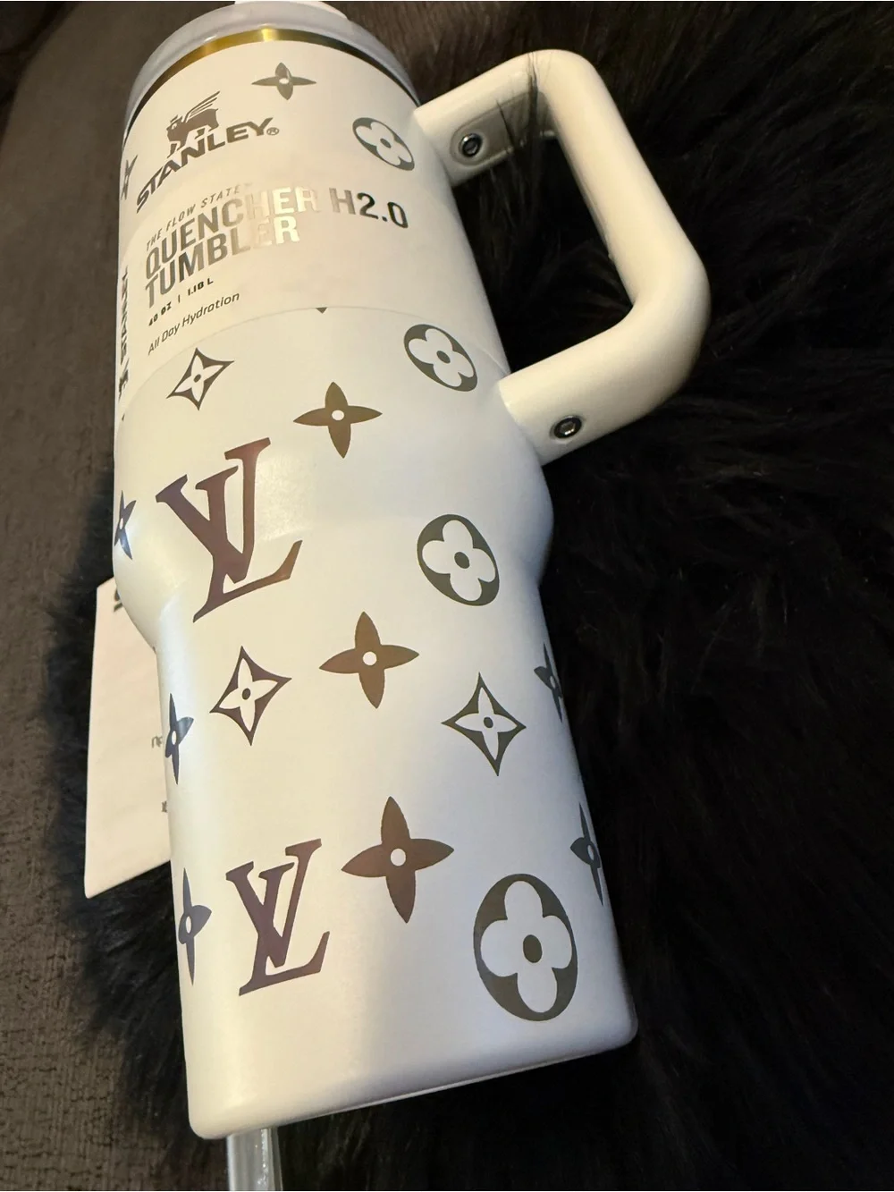 Stanley x Monogram White Quencher H2.0 Tumbler 40oz